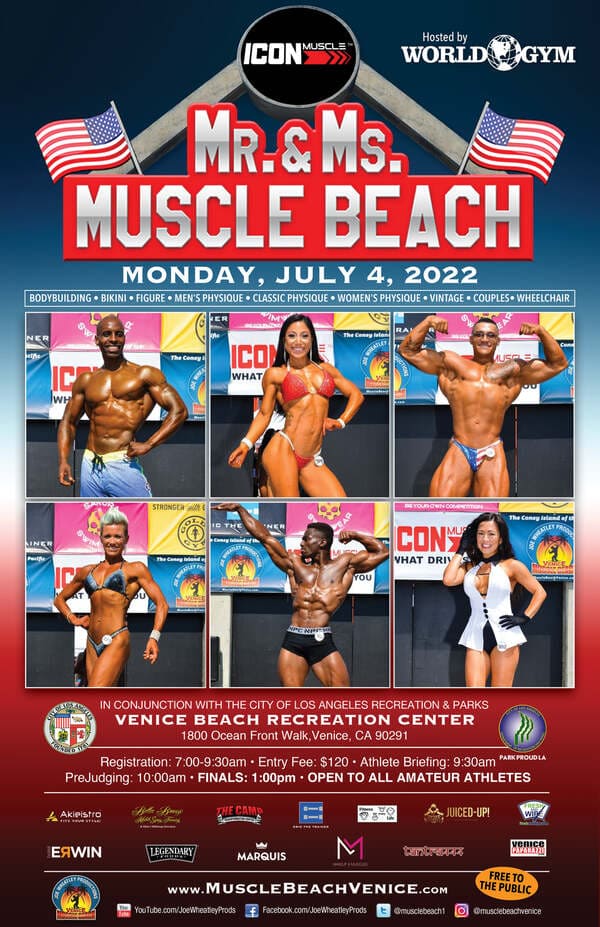 Muscle Beach 4th of July Flyer