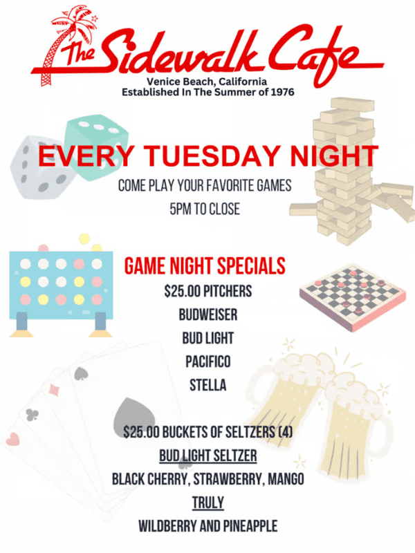 sidewalk cafe_game night